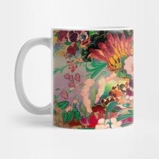 Japanese Floral Pattern Ikebana Mug